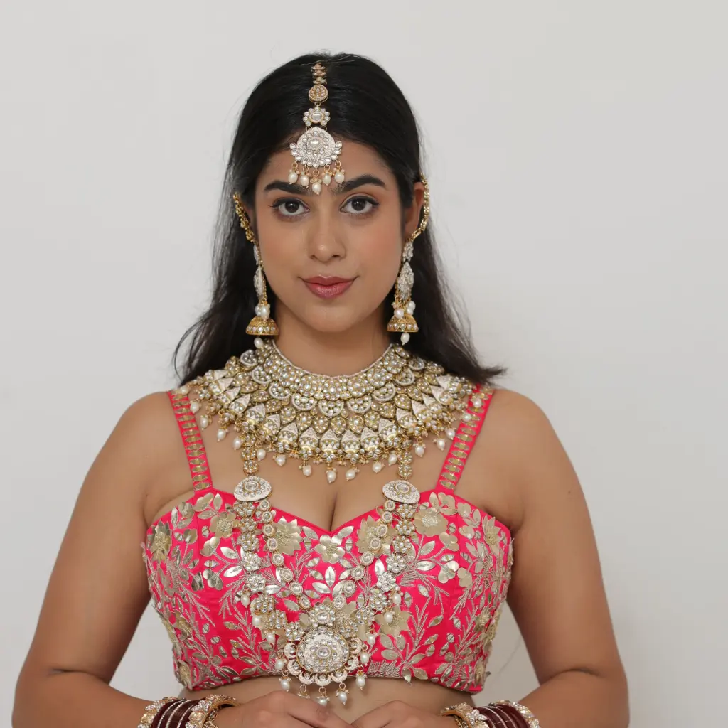 White Golden Bridal Set