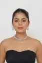 Silver American Diamond Necklace Set
