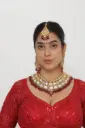 Kundan Bridal Set with Maroon Beads