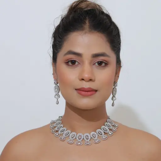 [0008] American Diamond Necklace Set 0008