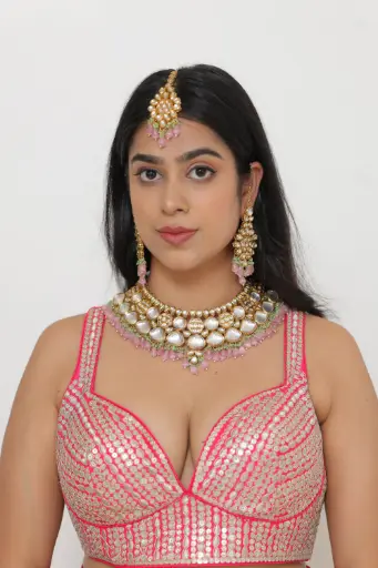 [00030] Kundan Bridal Set Dual Color 