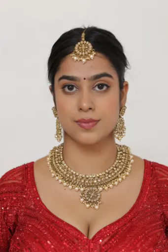 Mehendi Polish Semi Bridal Necklace Set